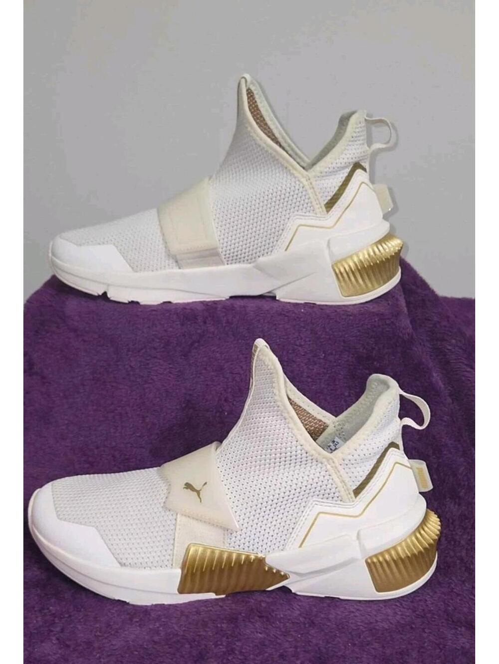 Puma Provoke XT Mid Whisper White Team Gold 194111-02 Women's Sz 8 With Box